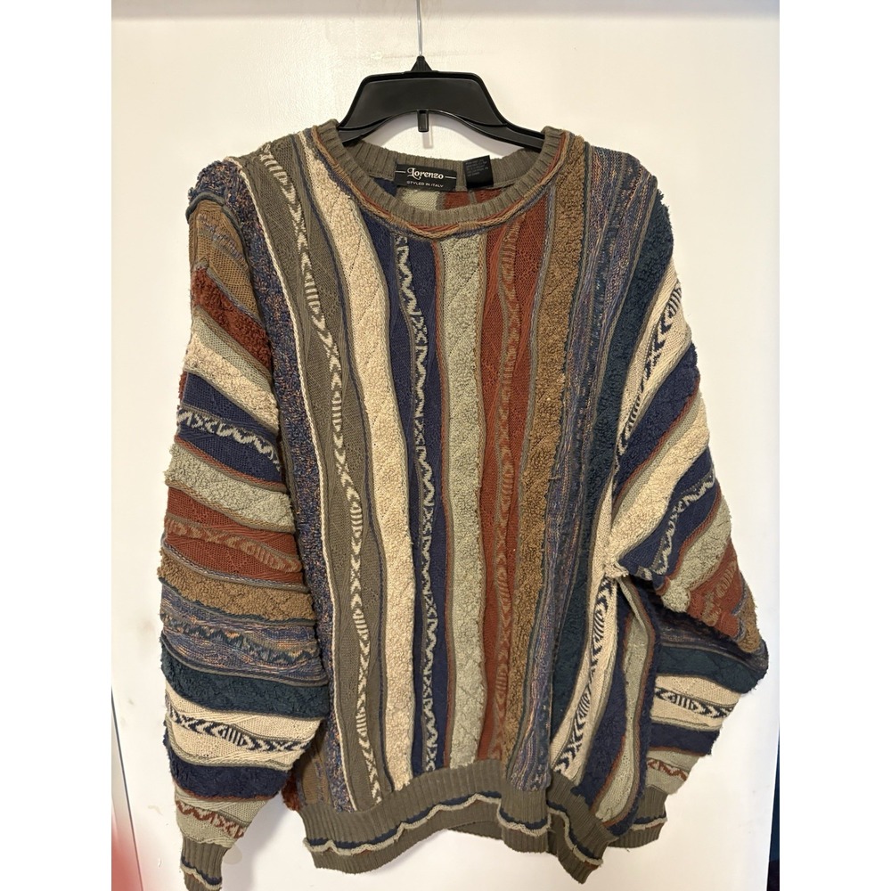 Vintage Coogi Style 3d Knit Sweater Size XL Lorenzo